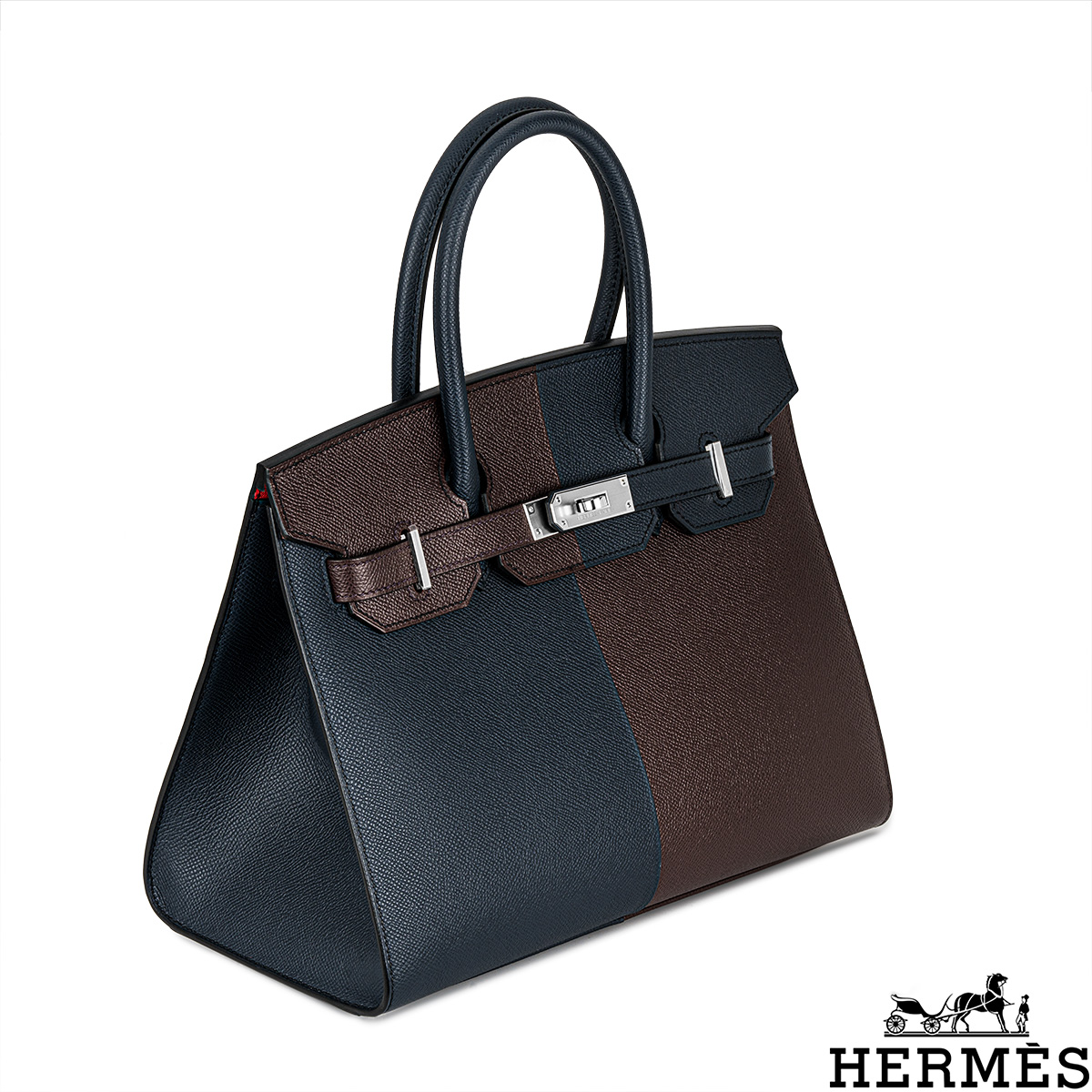 Hermes Birkin 30 Casaque Rouge Sellier / Bleu Indigo / Rose Texas Epsom | Hermes Bags